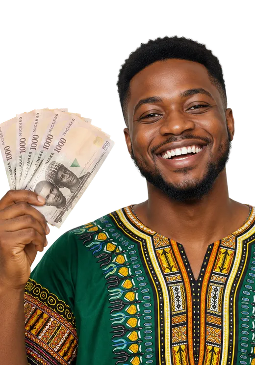 Class54 agent holding cash earned from customer commissions