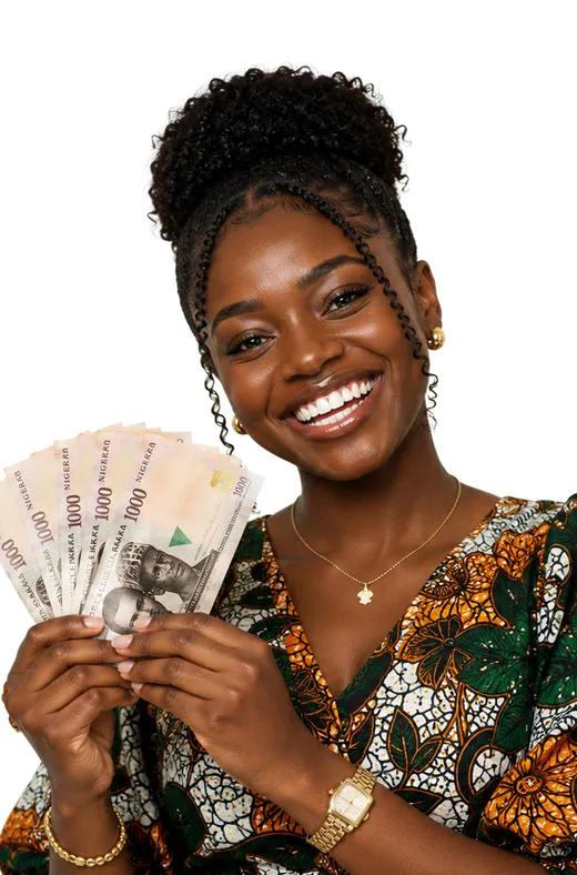 Class54 agent holding cash earned from customer commissions